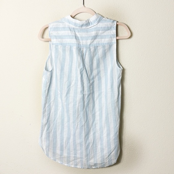 J. Crew Striped linen cotton sleeveless popover tunic top
Stripe blue white XS - Picture 4 of 10